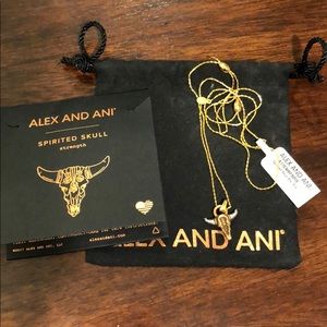 Alex and ani spirited skull necklace